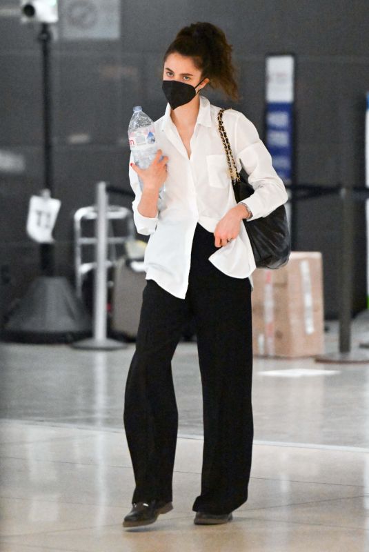 MARGARET QUALLEY at JFK Airport in New York 07/25/2022