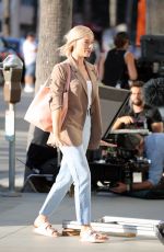 MARGOT ROBBIE on the Set of Barbie in Los Angeles 07/01/2022