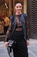 MARIACARLA BOSCONO Leaves Azzedine Alaia Show at Paris Fashion Week 07/03/2022