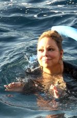 MARIAH CAREY in Wetsuit on Vacation in Capri 07/16/2022