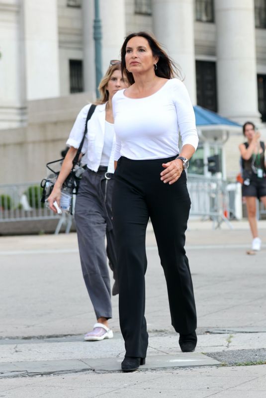 MARISKA HARGITAY on the Set of Law and Order: Special Victims Unit, Season 24 in New York 07/21/2022