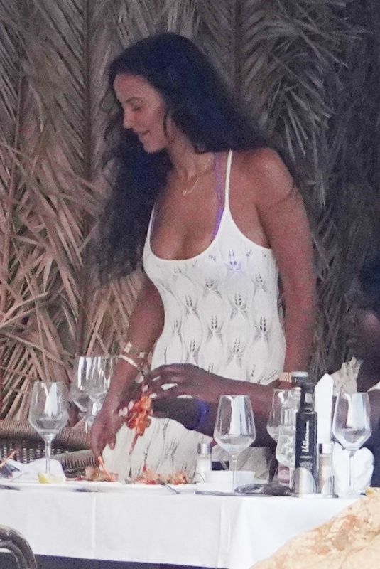 MAYA JAMA at Lunch with Friends at Es Xarcu Restaurant in Ibiza 07/14/2022
