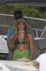MILLIE BOBBY BROWN in Bikini Top at a Boat in Sardinia 07/07/2022 