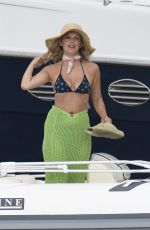 MILLIE BOBBY BROWN in Bikini Top at a Boat in Sardinia 07/07/2022 