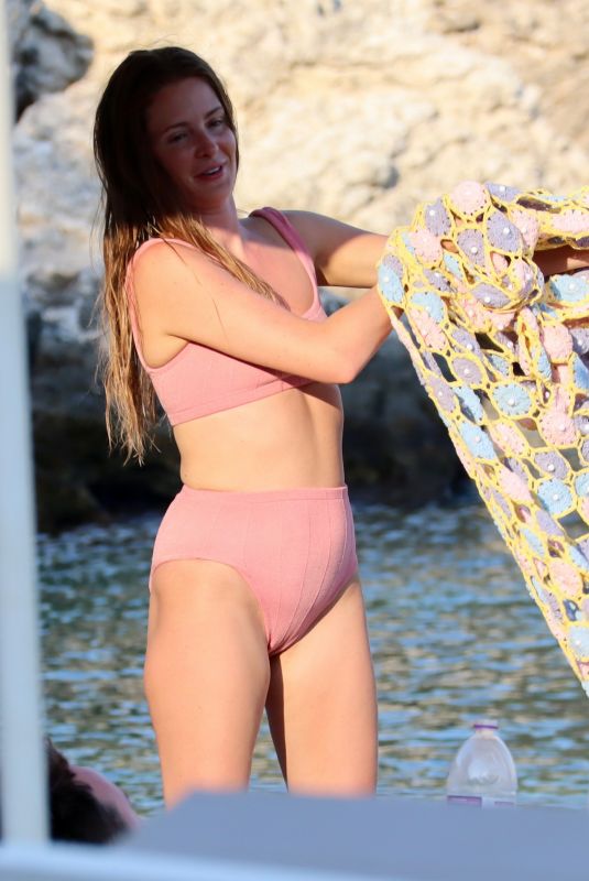 MILLIE MACKINTOSH in Bikini and Hugo Taylor at a Beach on Corfu Island 07/23/2022