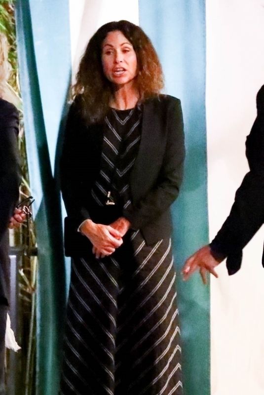 MINNIE DRIVER Out with Friends for Sinner at San Vicente Bungalows in West Hollywood 07/27/2022