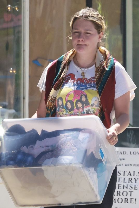 MISCHA BARTON Takes a Used Items to Crossroad Vintage Store in Studio City 07/03/2022