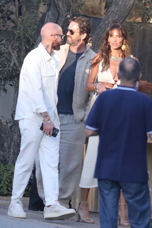 MORGAN BROWN and Gerard Butler Arrives at Tobey Maguire’s Fourth of July and Early Birthday Party Celebration in Malibu 07/03/2022