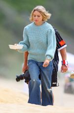 NAOMI WATTS at a Photoshoot on the Beach in Hamptons 07/26/2022