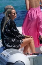 NATASHA POLY Arrives at Club 55 Beach in Saint-Tropez 07/01/2022