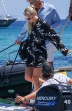 NATASHA POLY Arrives at Club 55 Beach in Saint-Tropez 07/01/2022