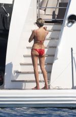 NATASHA POLY in Bikini at a Yacht in St Tropez 07/19/2022