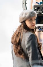 NELL TIGER FREE on the Set of Servant, Season 4 in Philadelphia 07/19/2022