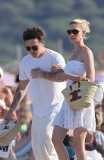 NICOLA PELTZ and Brooklyn Beckham Leaves Club 55 in Saint-Tropez 07/13/2022