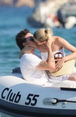 NICOLA PELTZ and Brooklyn Beckham Leaves Club 55 in Saint-Tropez 07/13/2022