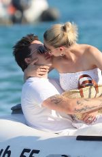 NICOLA PELTZ and Brooklyn Beckham Leaves Club 55 in Saint-Tropez 07/13/2022