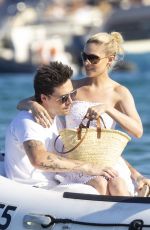 NICOLA PELTZ and Brooklyn Beckham Leaves Club 55 in Saint-Tropez 07/13/2022