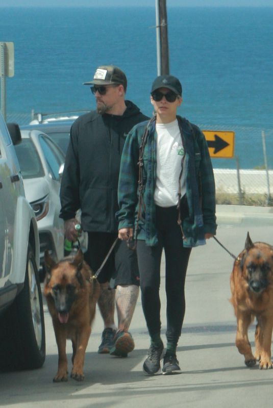 NICOLE RICHIE and Joel Madden Out with Their Dogs at Summerland Beach 07/03/2022