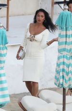 NICOLE SCHERZINGER on Her 44th Birthday Celebrations with Thom Evans and Friends in Mykonos 07/04/2022