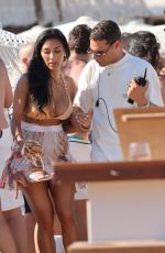 NICOLE SCHERZINGER Out at Principote Beach in Mykonos 07/02/2022