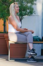 NICOLETTE SHERIDAN Out for Ice Cream with a Friend in Calabasas 07/26/2022