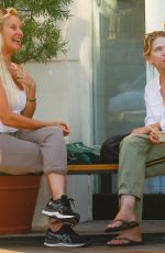 NICOLETTE SHERIDAN Out for Ice Cream with a Friend in Calabasas 07/26/2022