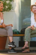 NICOLETTE SHERIDAN Out for Ice Cream with a Friend in Calabasas 07/26/2022