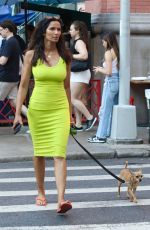 PADMA LAKSHMI Out with Her dog Divina in New York 07/02/2022