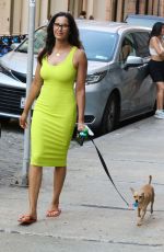 PADMA LAKSHMI Out with Her dog Divina in New York 07/02/2022