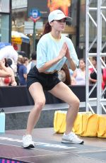 PARIS BERELC at Fitness in Times Square with Phantom Fitness in New York 07/21/2022