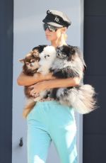 PARIS HILTON Out with her Dogs in Malibu 07/17/2022