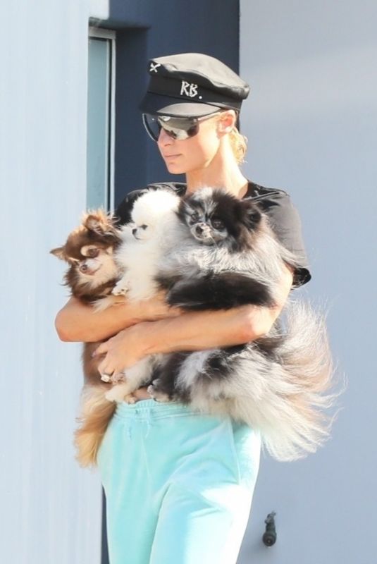 PARIS HILTON Out with her Dogs in Malibu 07/17/2022