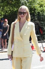POPPY DELEVINGNE Arrives at Wimbledon Men