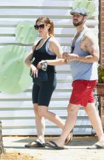 Pregnant ASHLEY GREENE and Paul Khoury Out in Sherman Oaks 06/29/2022