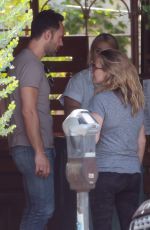 Pregnant BECKI NEWTON at All Time Restaurant in Los Feliz 07/25/2022
