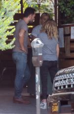Pregnant BECKI NEWTON at All Time Restaurant in Los Feliz 07/25/2022