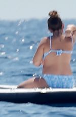 Pregnant CHLOE GREEN in Swimsuit at Sea in Portofino 07/10/2022
