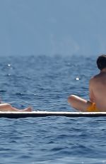 Pregnant CHLOE GREEN in Swimsuit at Sea in Portofino 07/10/2022