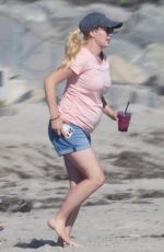 Pregnant HEIDI MONTAG Out at a Beach in Los Angeles 07/15/2022