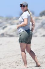 Pregnant HEIDI MONTAG Out at a Beach in Los Angeles 07/20/2022