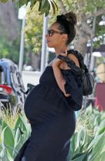 Pregnant LEONA LEWIS and Dennis Jauch Visit a Medical Building in Los Angeles 07/20/2022
