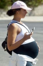 Pregnant LEONA LEWIS Out Hikinig at Lake Hollywood 07/15/2022