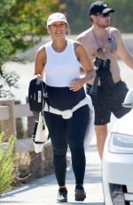 Pregnant LEONA LEWIS Out Hikinig at Lake Hollywood 07/15/2022