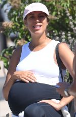Pregnant LEONA LEWIS Out Hikinig at Lake Hollywood 07/15/2022