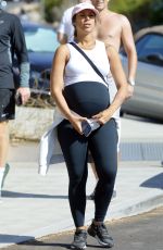 Pregnant LEONA LEWIS Out Hikinig at Lake Hollywood 07/15/2022