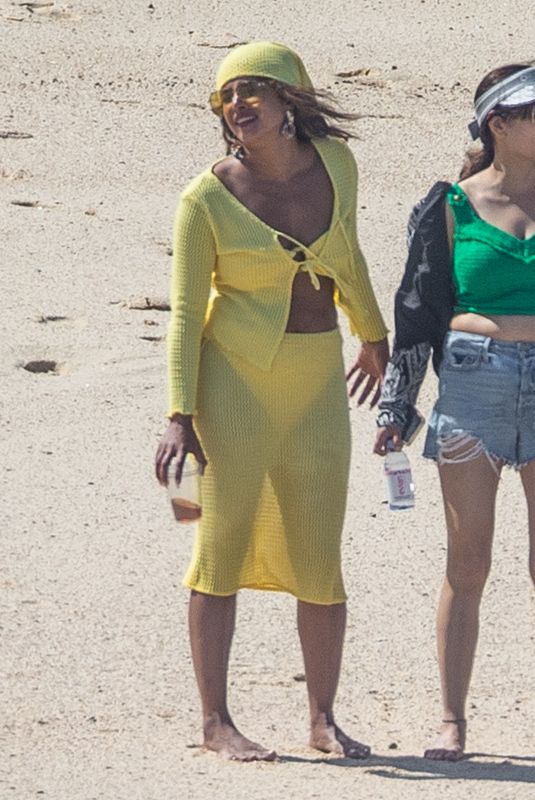 PRIYANKA CHOPRA Out with Friends at a Beach in Cabo 07/17/2022