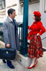 RACHEL BROSNAHAN on the Set of The Marvelous Mrs Maisel in New York 06/30/2022