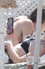 RAINEY QUALLEY in Bikini and Lewis Pullman at a Beach in Portofino 07/12/2022