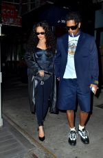 RIHANNA and ASAP Rocky Out for Dinner in New York 07/24/2022