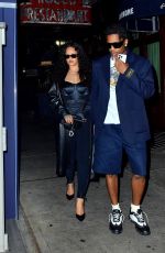 RIHANNA and ASAP Rocky Out for Dinner in New York 07/24/2022